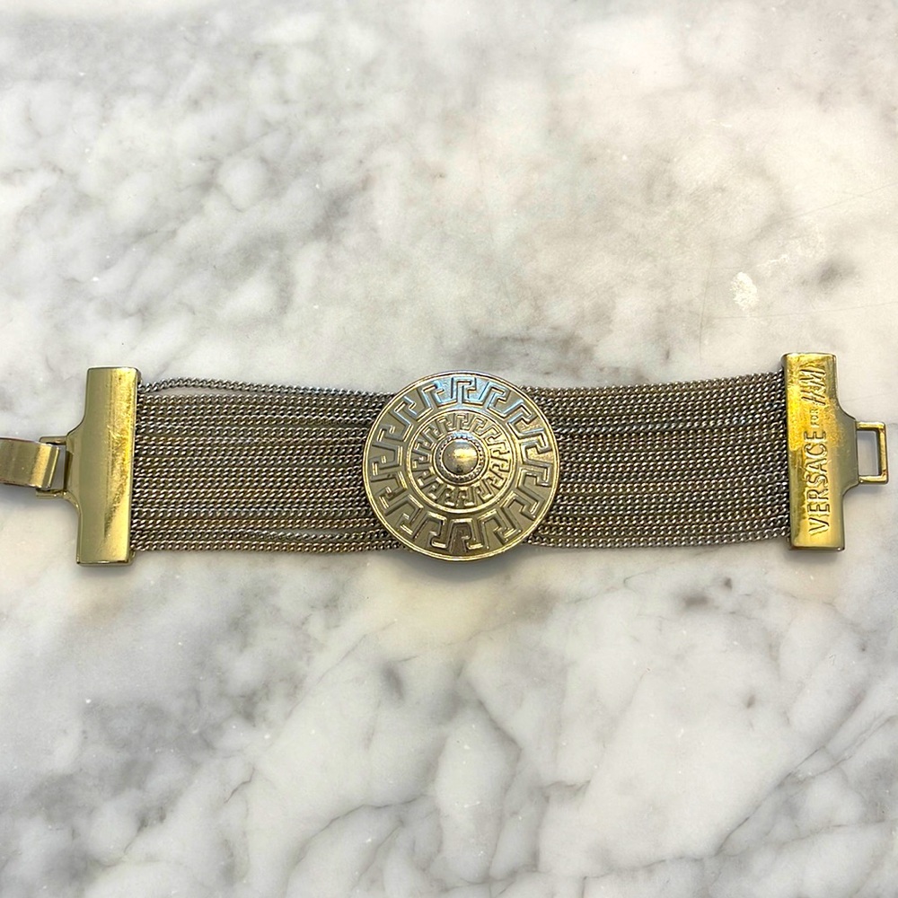 Versace x H&M Limited Edition Gold Medallion Chain Bracelet